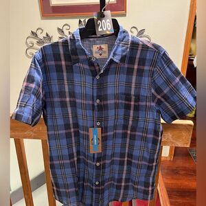 NWT Urban Shores Men’s Medium Plaid Button Down Shirt #206